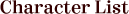 Character List